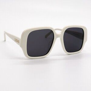 NEW LOEWE SUNGLASSES WHITE SQUARE OVERSIZED EYEWEAR LOEWE LW40134U 25A